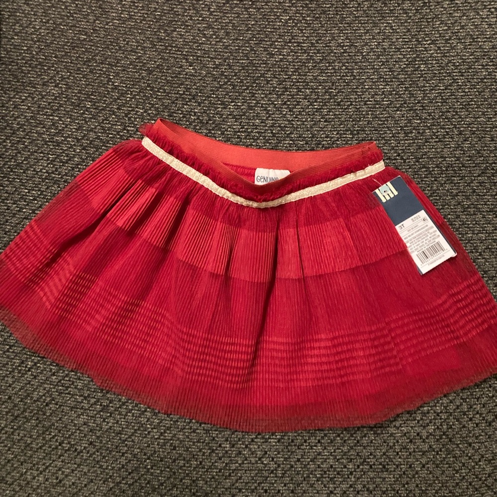 Osh Kosh Genuine red pleated party skirt